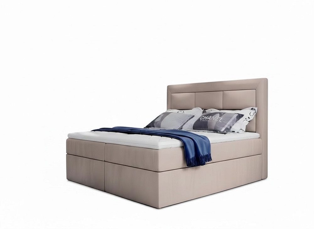 JVmoebel Boxspringbett Polsterbett Luxus Doppelbett Design 180x200 cm Sofort (1-St), Made in Europa