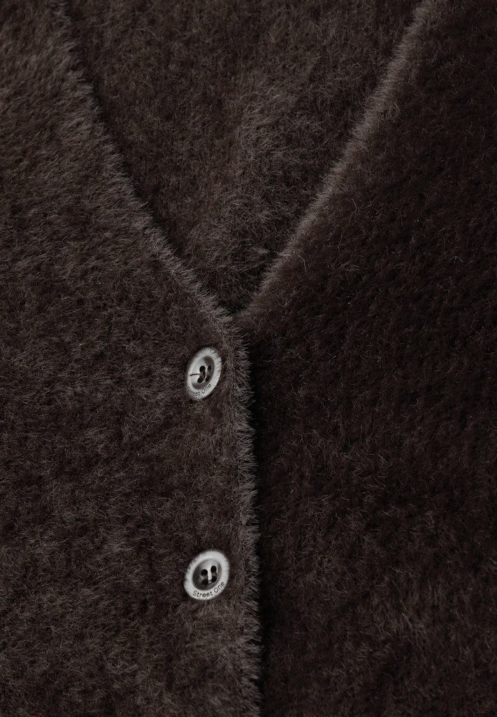 STREET ONE Strickcape STREET ONE / Da.Strickjacke, Poncho / LTD QR_fluffy c günstig online kaufen