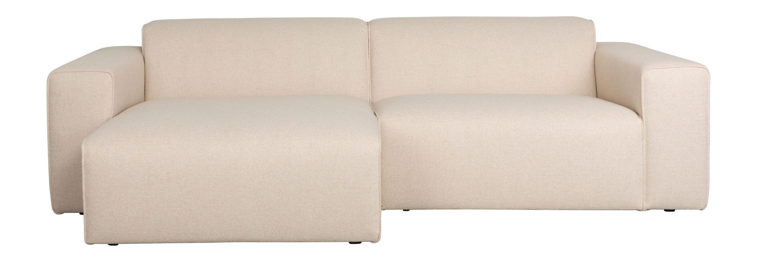 Zuiver Chaiselongue Sofa Milka 3-Sitzer Links mit Chaiselongue in Sand von Zuiver