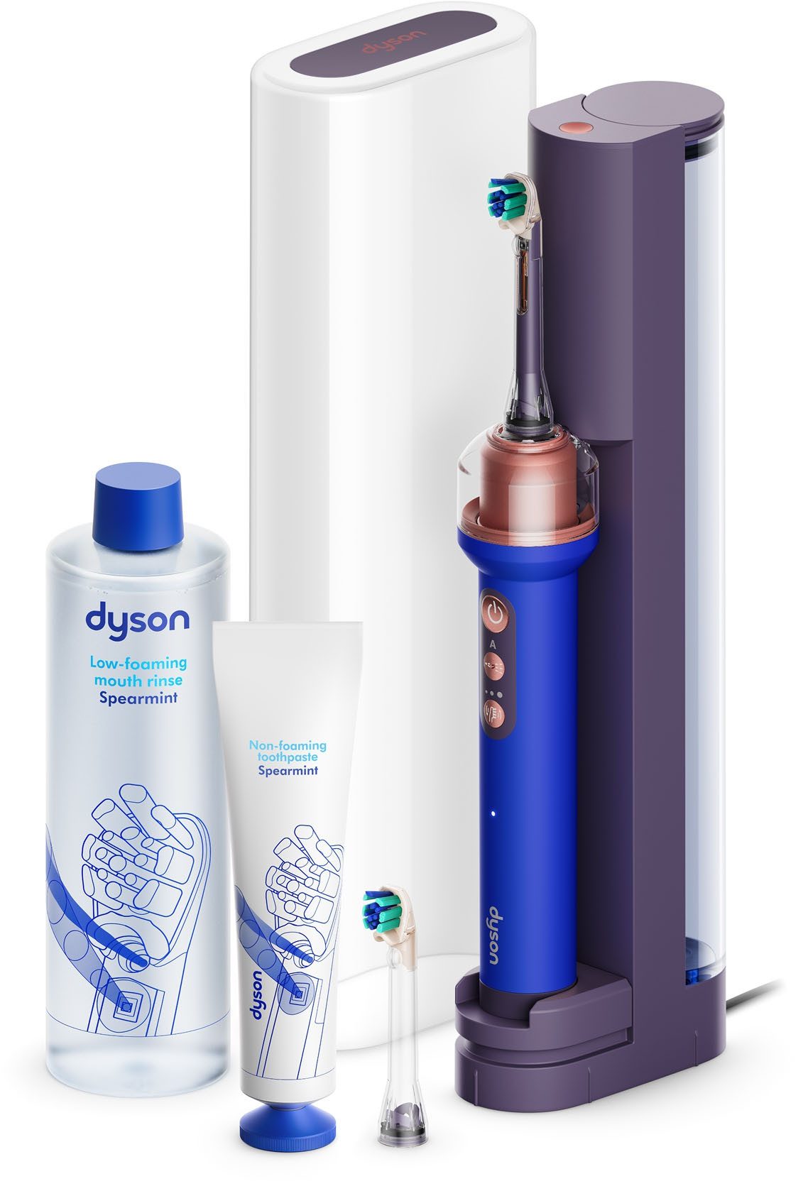 DYSON Elektrische Zahnbürste Dyson CameraJet™, Aufsteckbürsten: 2 St., Integrierte Kamera mit Gap Optical Targeting