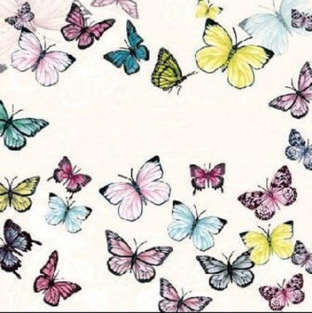 Ambiente Luxury Paper Products Papierserviette Blumen, Natur, Tropische Blätter / Schmetterling / Pflanzen / Tieren, (20 St), Sommer / Frühling / Tischdeko /Decoupage /Serviettentechnik
