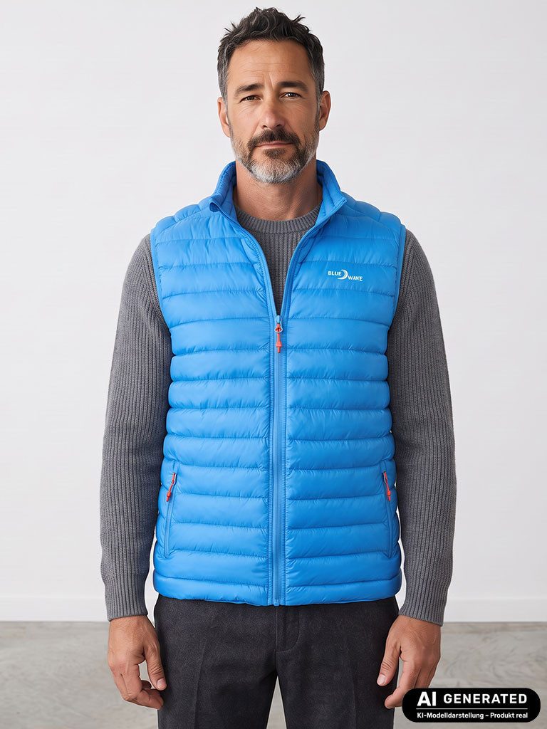 Blue Wave Steppweste Oscar Herren Steppweste Oscar mit Stehkragen - Weste packable mit Packbeutel