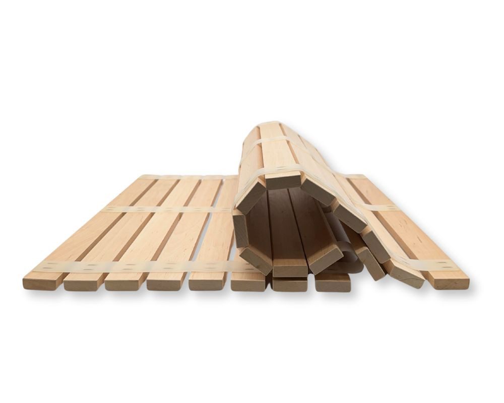 Blumenberg Saunabodenrost Blumenberg Fußmatte / Rollrost aus Rot-Erle 100 x 60 cm