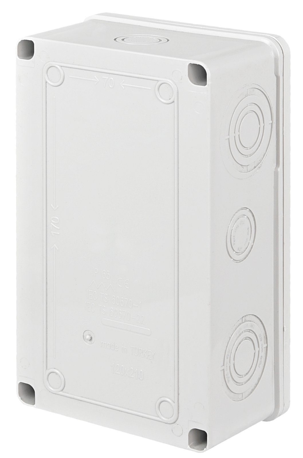 ADELID Verteilerbox, Abzweigkasten Abzweigdose Aufputz IP65 210x120x74mm