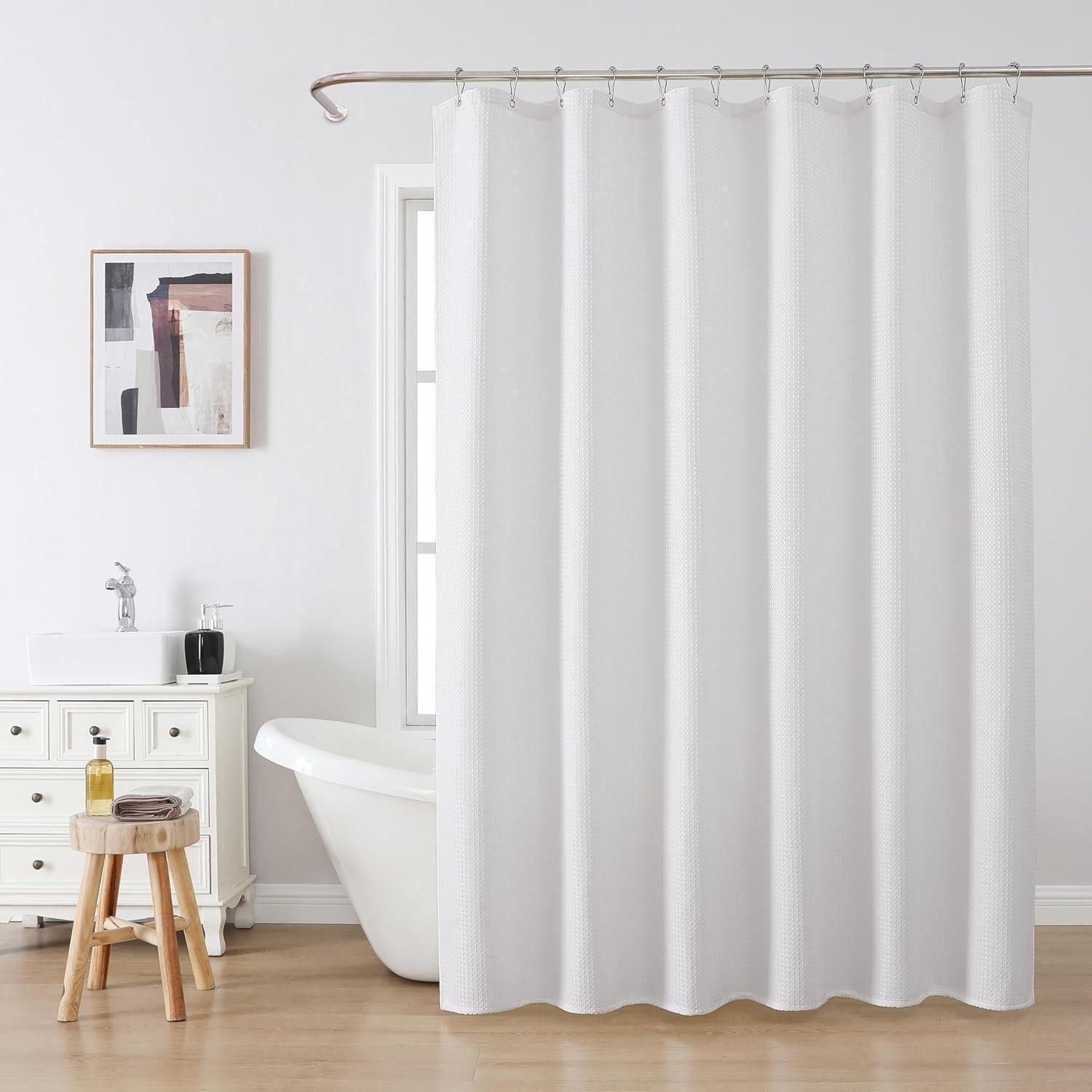 LuxusKollektion Duschvorhang Waffel Duschvorhang Wasserdicht Anti Schimmel 182x214cm