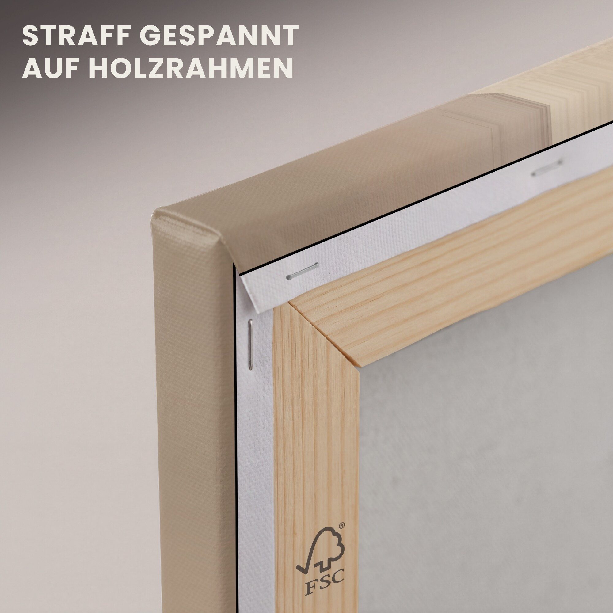 OneMillionCanvasses® Leinwandbild Panorama Vogel - Beige - Japanisch, Fotodruck (1 St), Wandbild, Deko Schlafzimmer Wohnzimmer Flur 60x20 cm – Bild 5 von 5