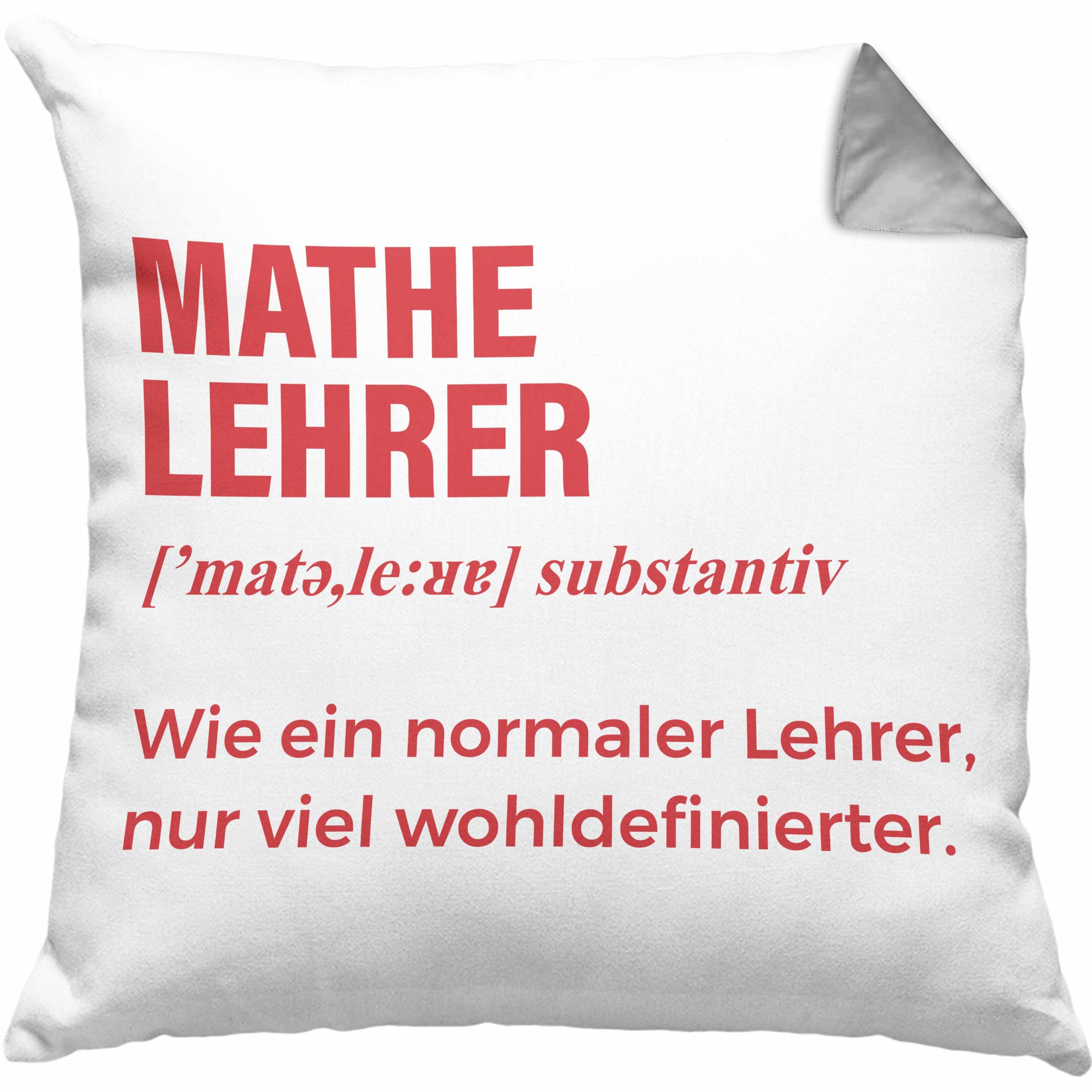 Trendation Dekokissen Mathelehrer Kissen mit Füllung 40x40 Mathematiker Kissen mit Füllung 4