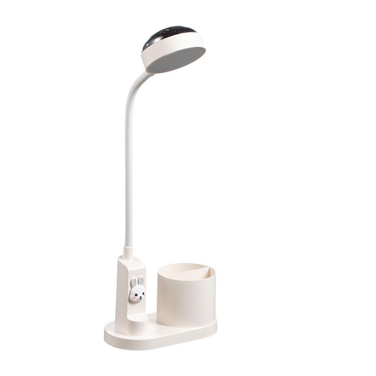 Welikera LED Schreibtischlampe LED-Stifthalterleuchte, dimmbare Projektion verstellbarer Lichtmast