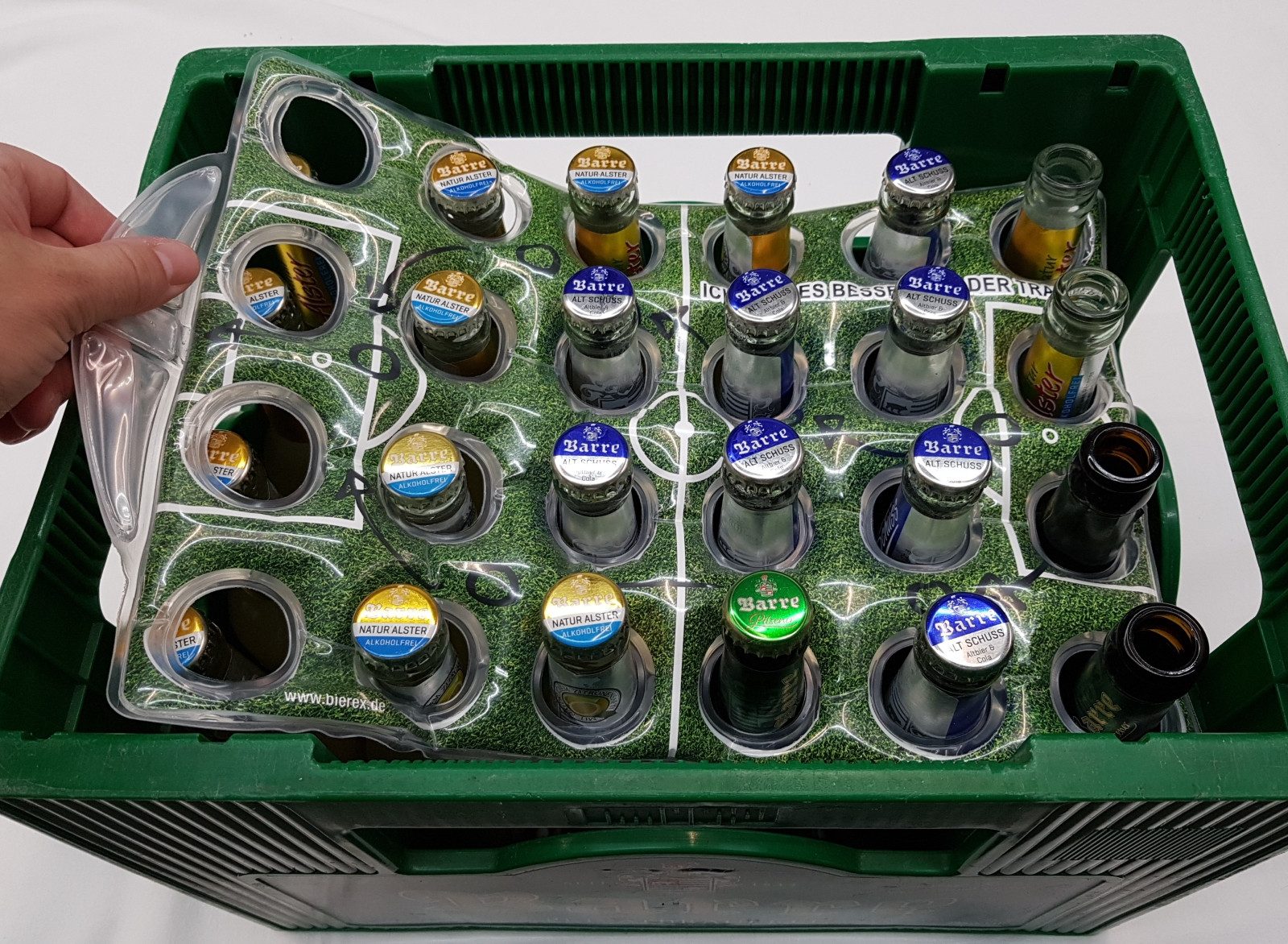 BierEx Kühlakku Bierkastenkühler Kühlmanschette für Getränkekisten 24 Flaschen, wiederverwendbar, passt auf gängige Kisten