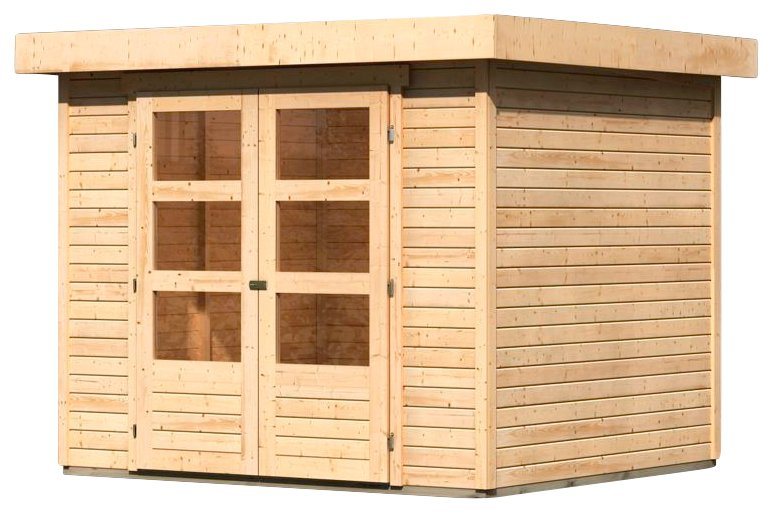 Thumbnail - Karibu Gartenhaus Arnis 3, BxT: 266x238 cm, naturbelassen oder terragrau
