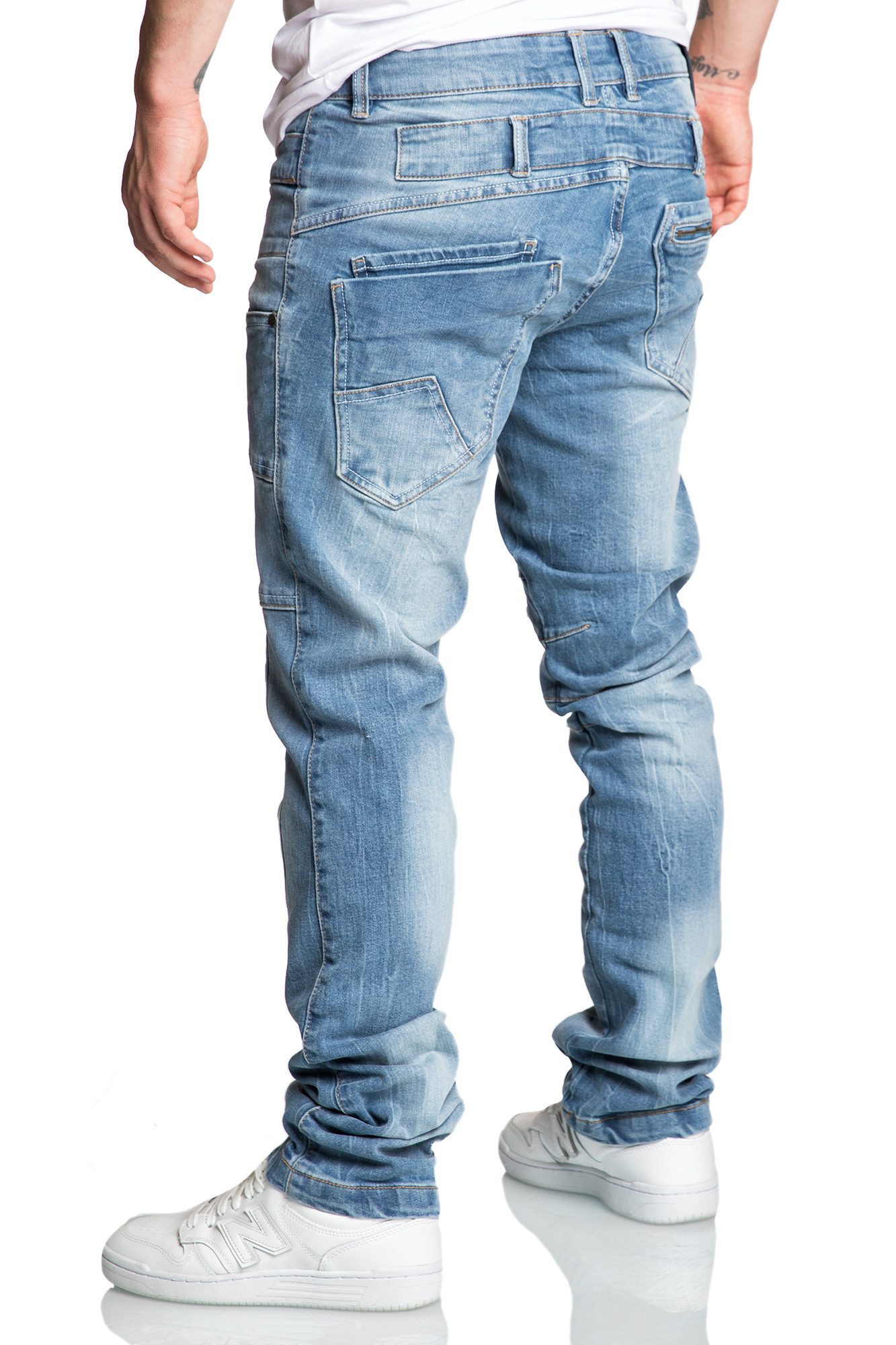 Amaci&Sons Stretch-Jeans KAUAI Regular Slim Jeans Herren Regular Slim Denim Design Hose