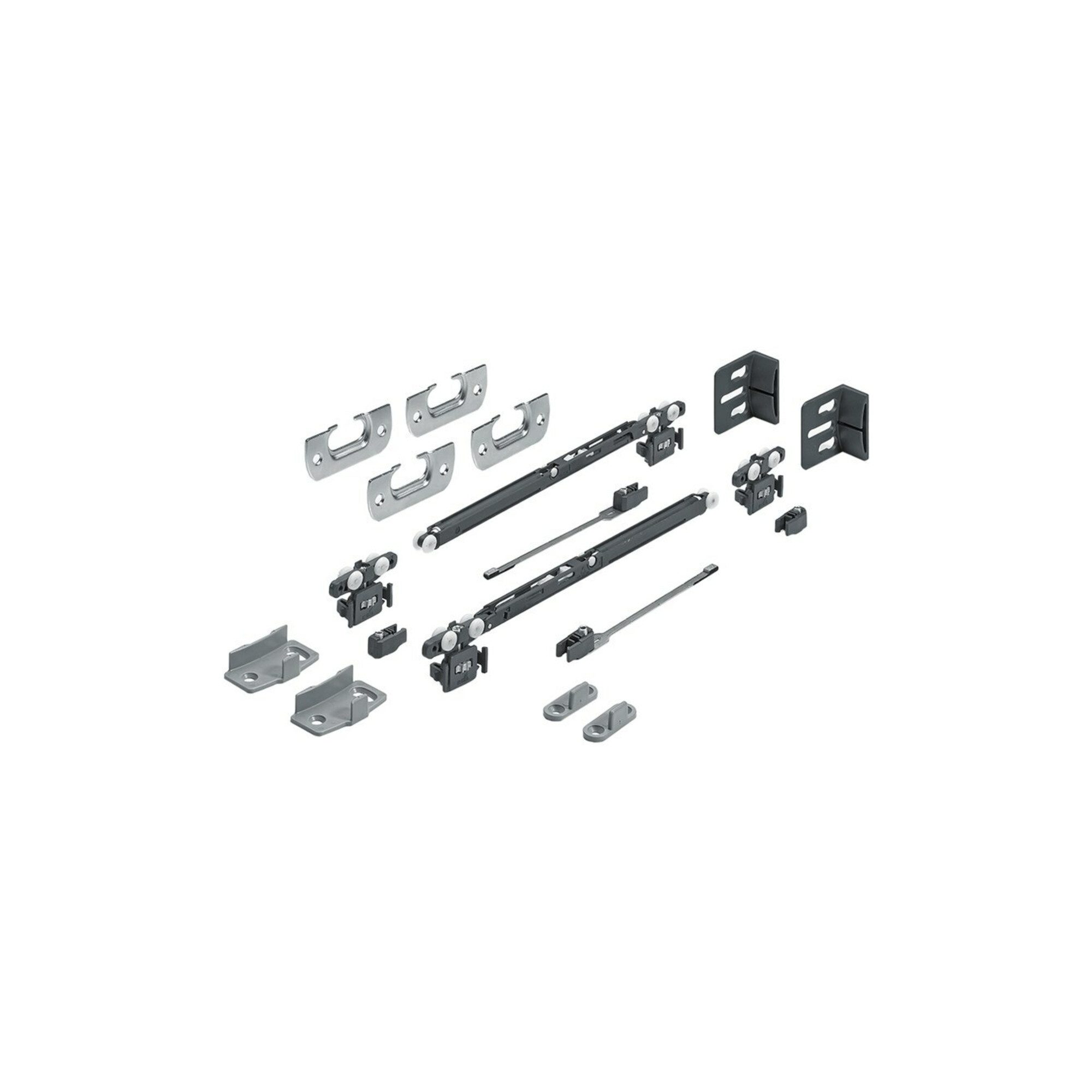 Hettich Türbeschlag Hettich MB-Schiebetürbeschläge Set,SysLine S 9134311, 2-T. für einlieg