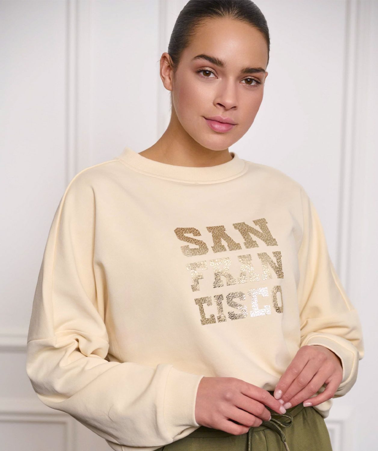 Esqualo Rundhalspullover Esqualo Pullover mit Aufdruck günstig online kaufen