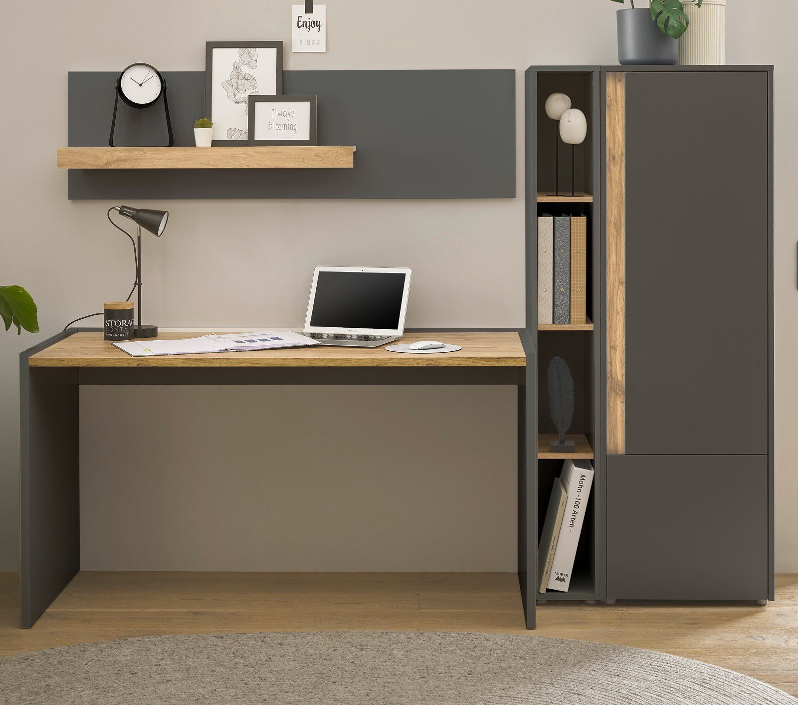 Furn.Design Schreibtisch Center (Büromöbel Set, 4-teilig günstig online kaufen