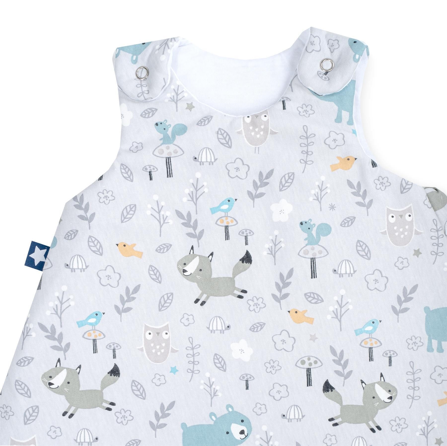 Julius Zöllner Babyschlafsack Smart Friends Babyschlafsack Sky 68x74 (Packung, 1 tlg), Babyschlafsack Sky 68x74