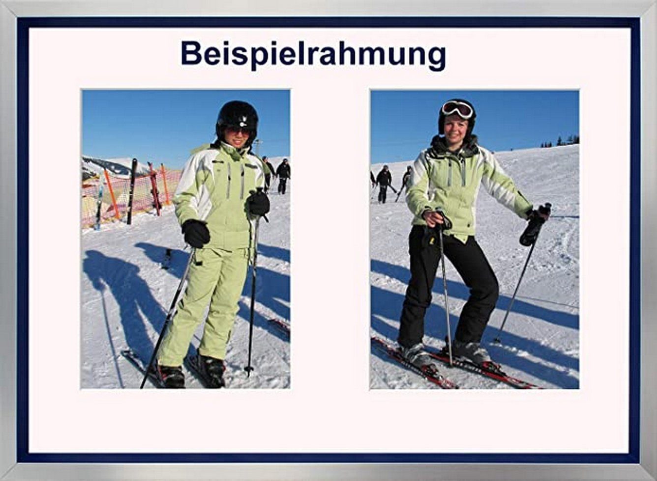 Oslo MasterLine Bilderrahmen-Set Bilderrahmen Kunststoff silber günstig online kaufen