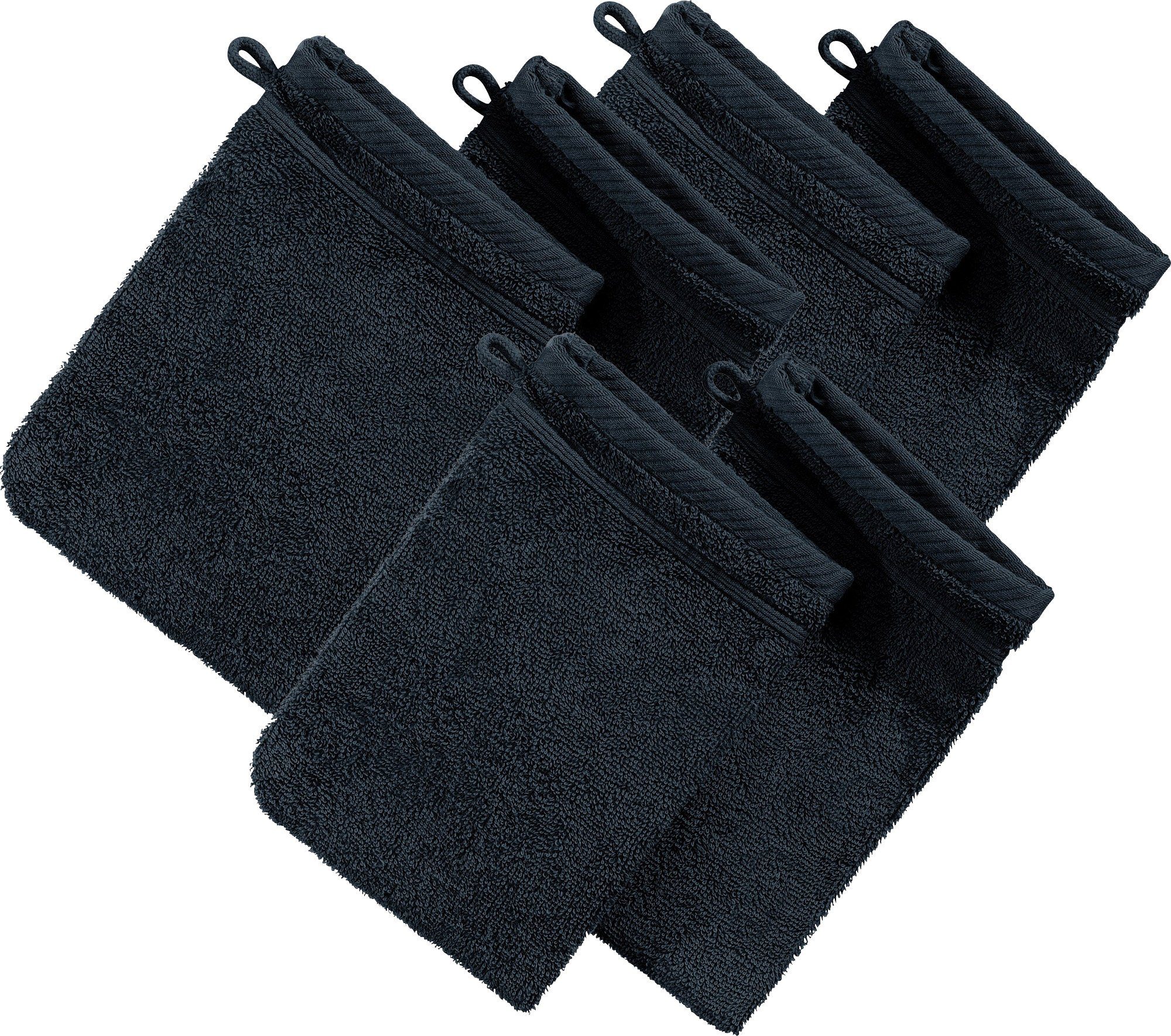 Erwin Müller Waschhandschuh Waschhandschuh "Heidelberg" 6er-Pack, Frottier, Walk-Frottier Uni