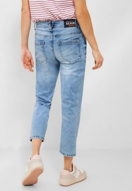 Cecil 7/8-Jeans Cecil 7/8 Loose Fit Jeans in Mid Blue Washed (1-tlg) Five Pockets