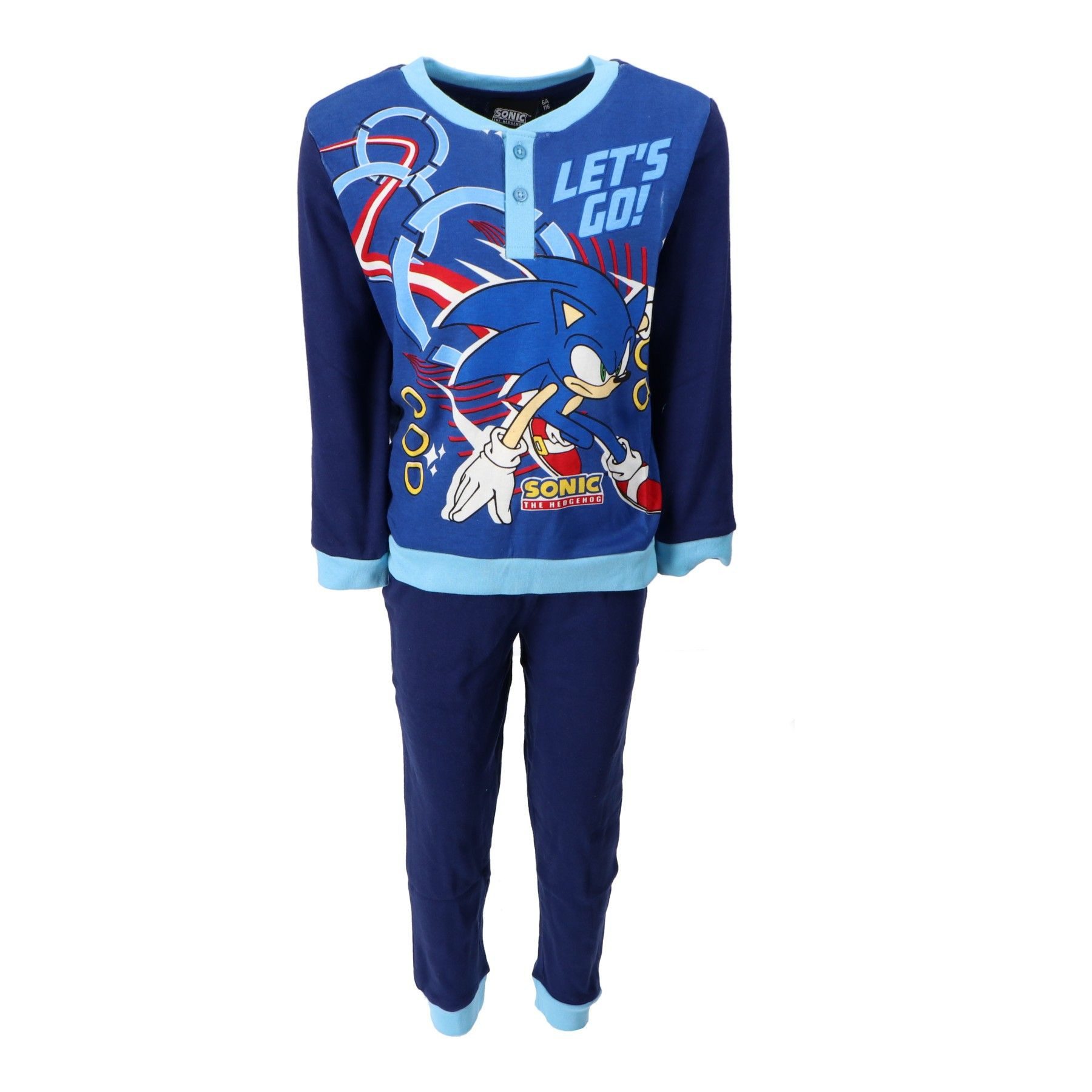 Sonic SEGA Schlafanzug Pyjama – Bequemer Schlafanzug für Kinder