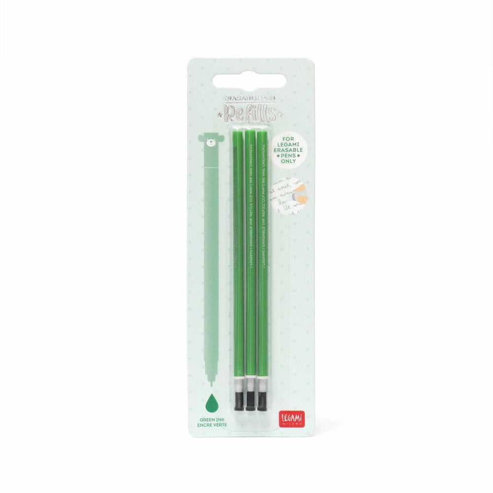 Legami Gelschreiber Erasable Pen Refills Green 3er Set