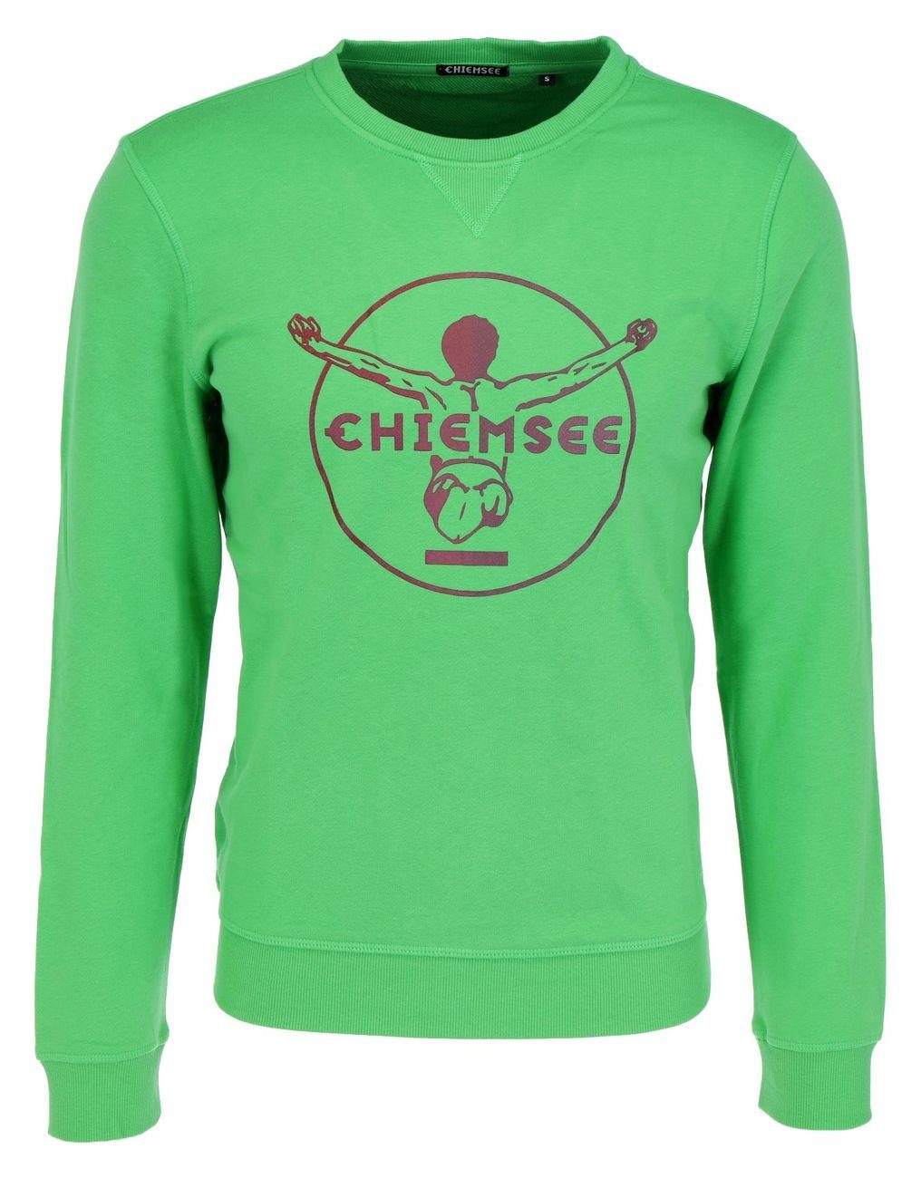 Chiemsee Sweatshirt Men Sweatshirt, Regular Fit, GOTS MD Green/Red Dif