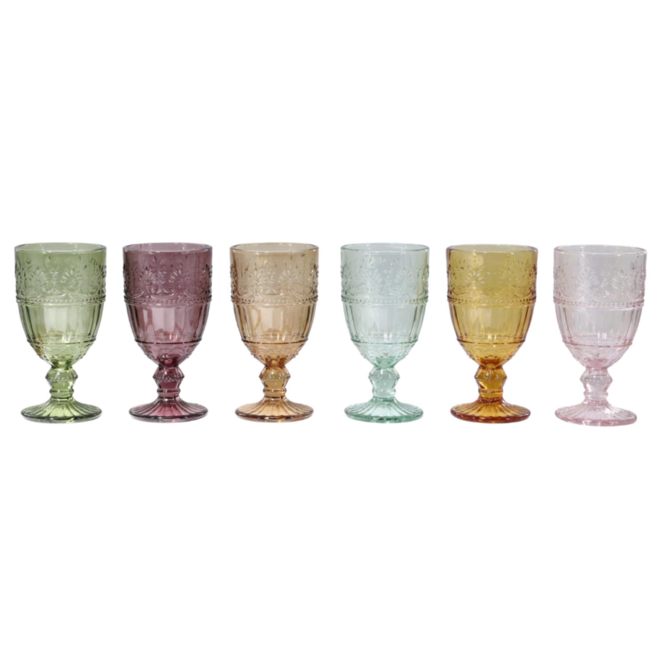 Chic Antique Weinglas Chic Antique Saint-Émilion Weinglas mit Muster – 6er Set