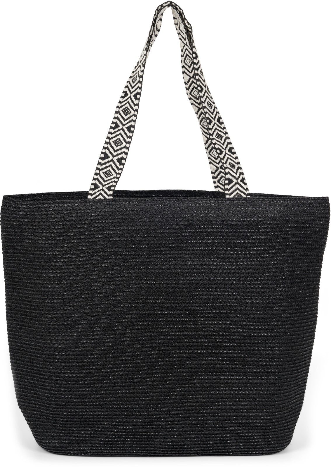 styleBREAKER Strandtasche Papierstroh Strandtasche Azteken Muster (1-tlg)
