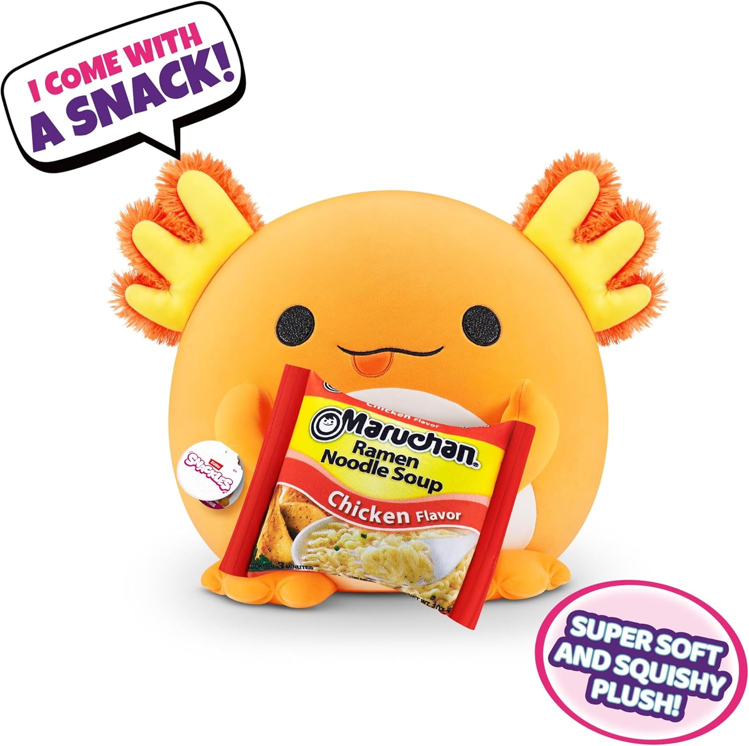 ZURU Plüschfigur Snackles Axolotl (Maruchan Nudelsuppe) 35 cm - Serie 1 Wave 2