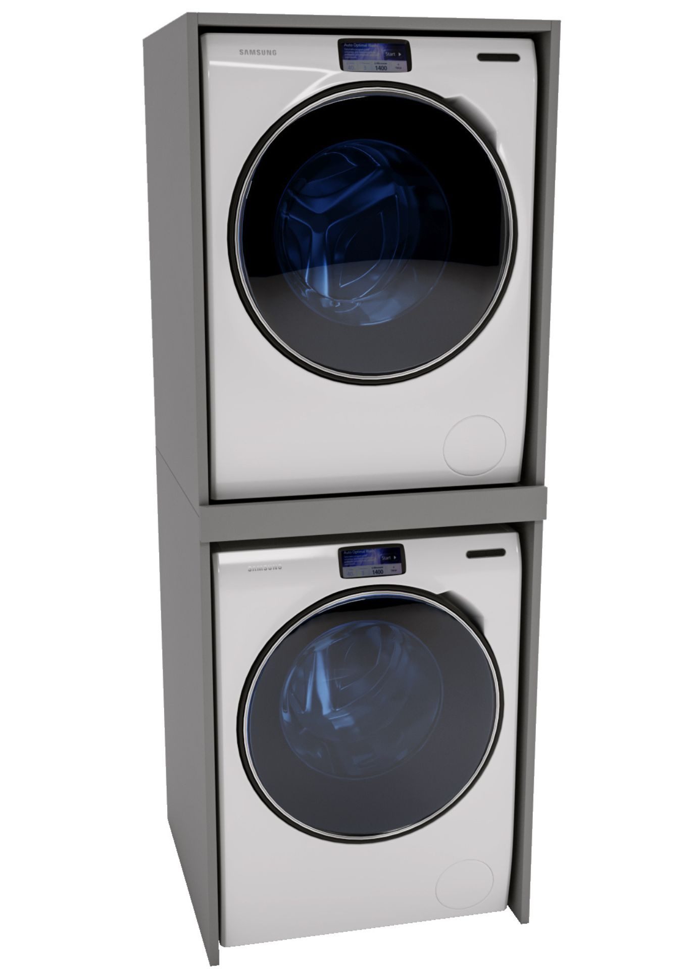 Raumhirsch Furniture Waschmaschinenumbauschrank für zwei Geräte – stabiler günstig online kaufen