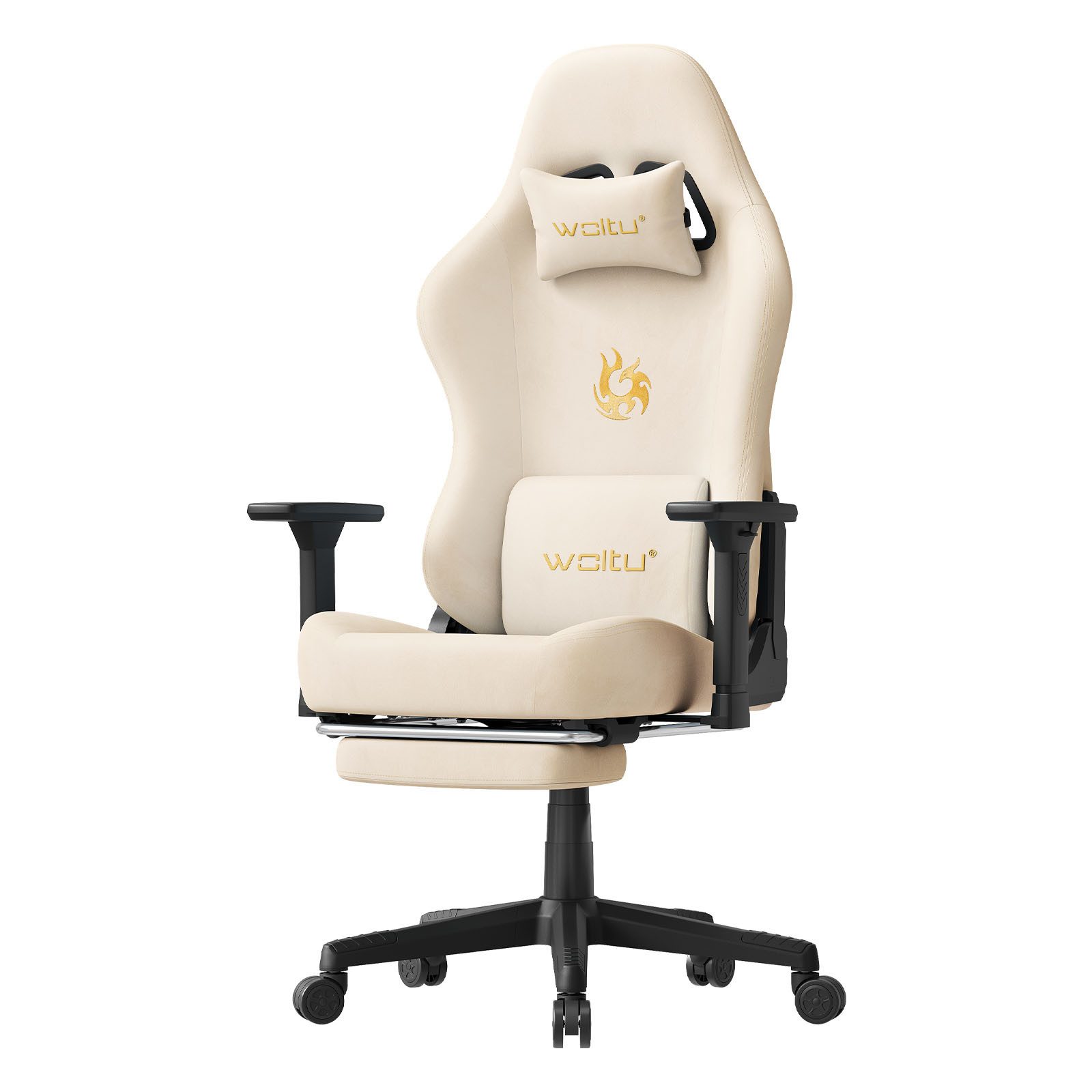 Woltu Gaming-Stuhl, Ergonomischer Bürostuhl PC Stuhl, Atmungsaktiver Wildlederimitat