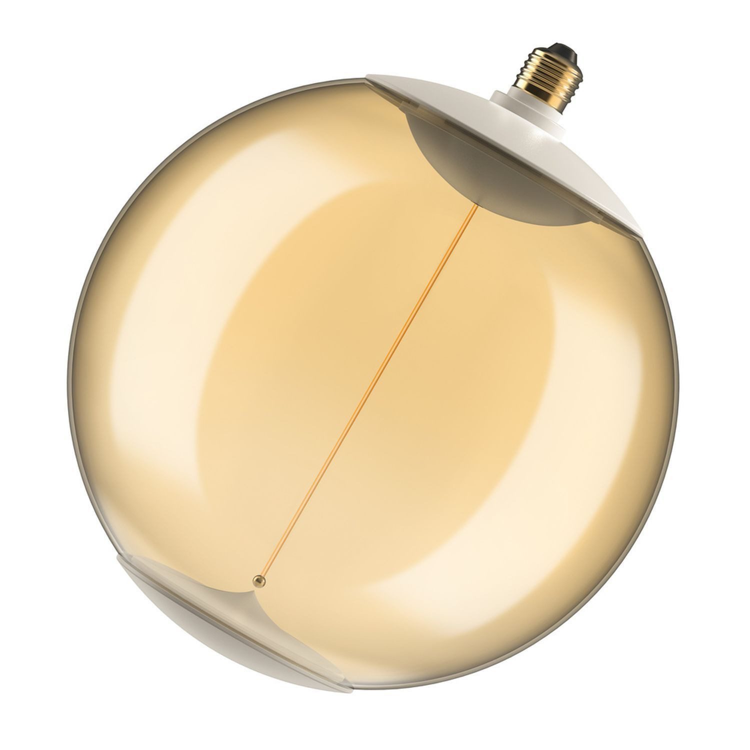 Licht-Erlebnisse LED-Leuchtmittel LAMP, E27, Warmweiß, Deko Birne Ø 28 cm E27 Bernstein 1800 K 550 lm ultra-warmweiß groß