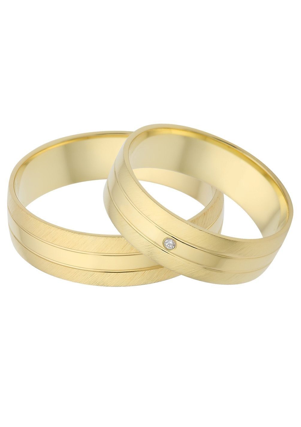 Geschenk Gold mit 375 Trauring Trauring Brillant/Diamant in ohne "LIEBE", Germany Made Schmuck Hochzeit - Firetti o. Ehering