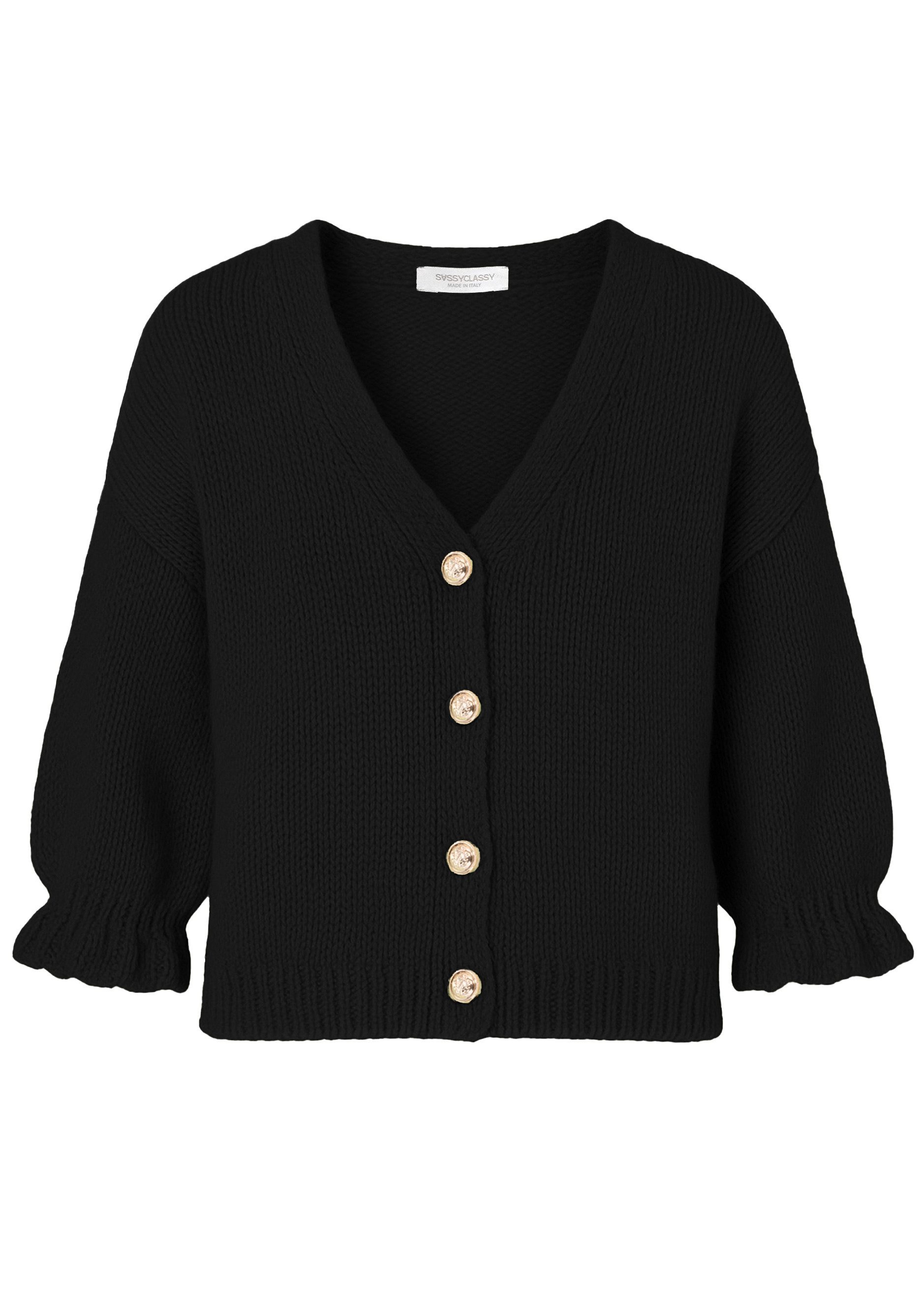 SASSYCLASSY Cardigan Cardigan mit 3/4-Ärmeln für günstig online kaufen