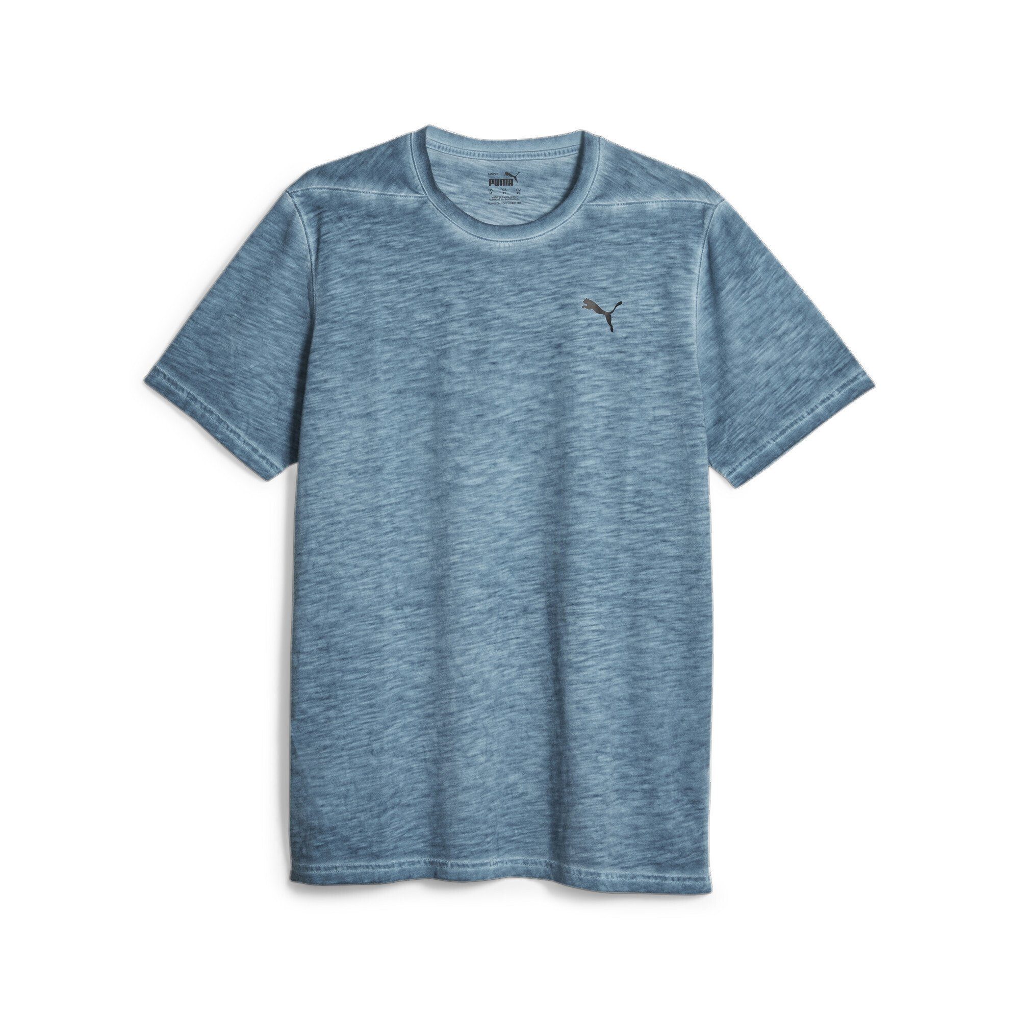 PUMA Yogashirt Studio Herren Foundation Bold Wash Trainings-T-Shirt Blue