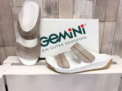 Gemini »Gemini Damen Klett Pantolette weiß-beige« Pantolette