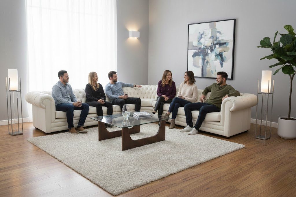 JVmoebel Chesterfield-Sofa Elegantes Ledersofa im Chesterfield-Stil mit individueller Gestaltung, Made in Europa