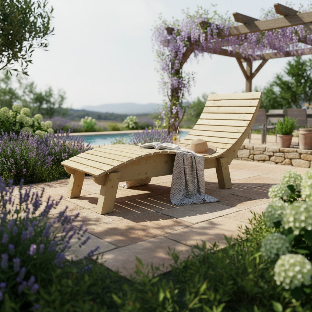 TUGA-Holztech Gartenliege Relaxliege "Liege-Franzi" wahl Holzart Breite Höhe, Breite:70 80 90 100 120 140 Höhe 40 50 60cm Holz: Fichte Lärche Zirbe