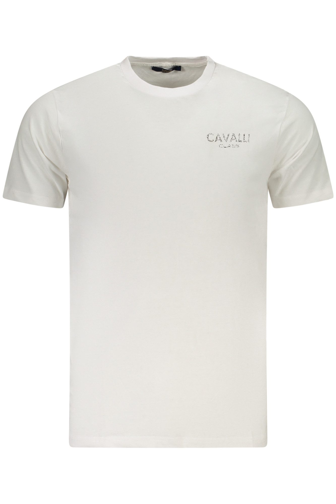 Cavalli Class T-Shirt Weißes Herren T-Shirt: Kurzarm