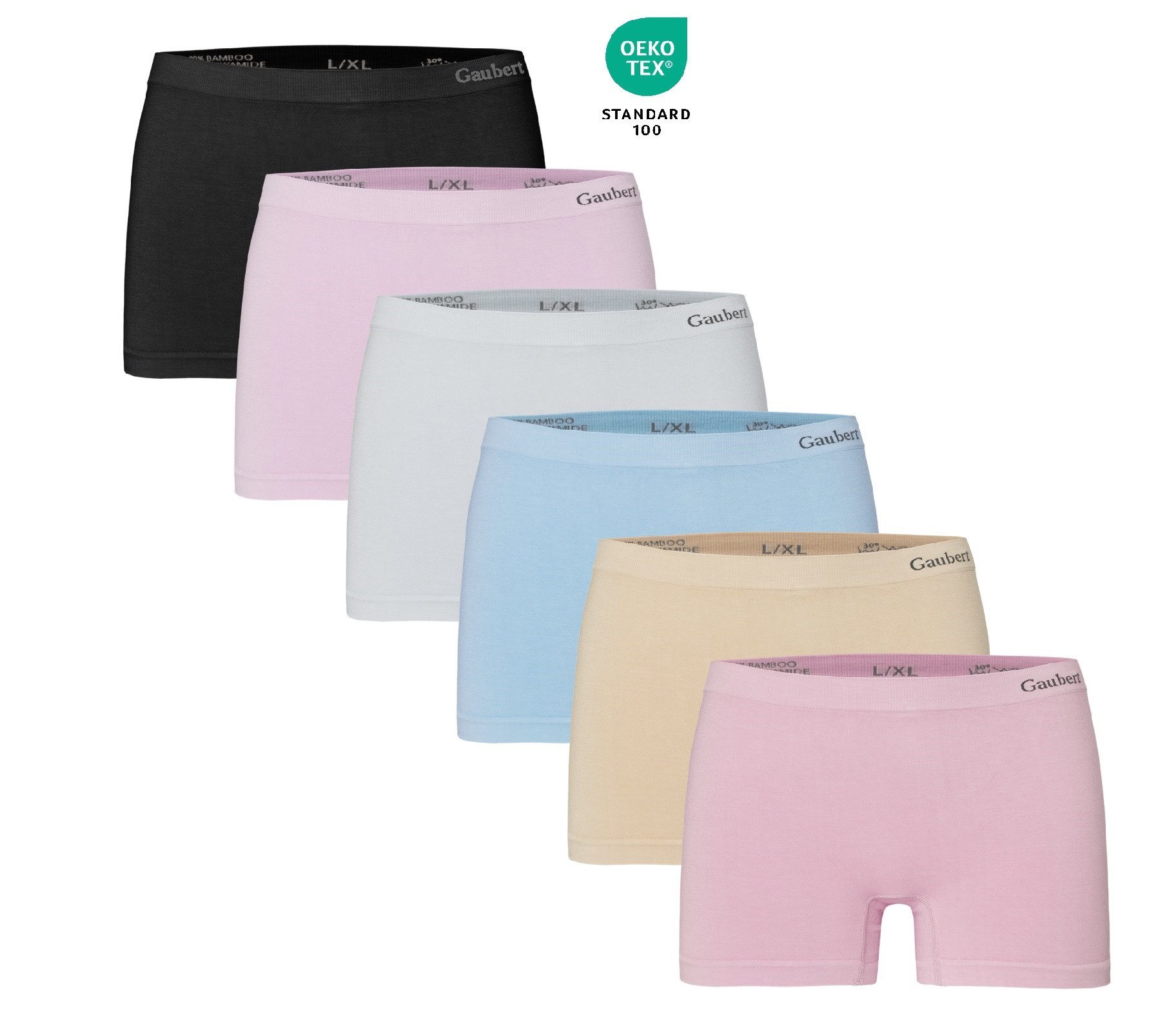 Boxershorts 6er Pack Deluxe Damen Boxershort Slips Panty Hot Pants Hipster 3103