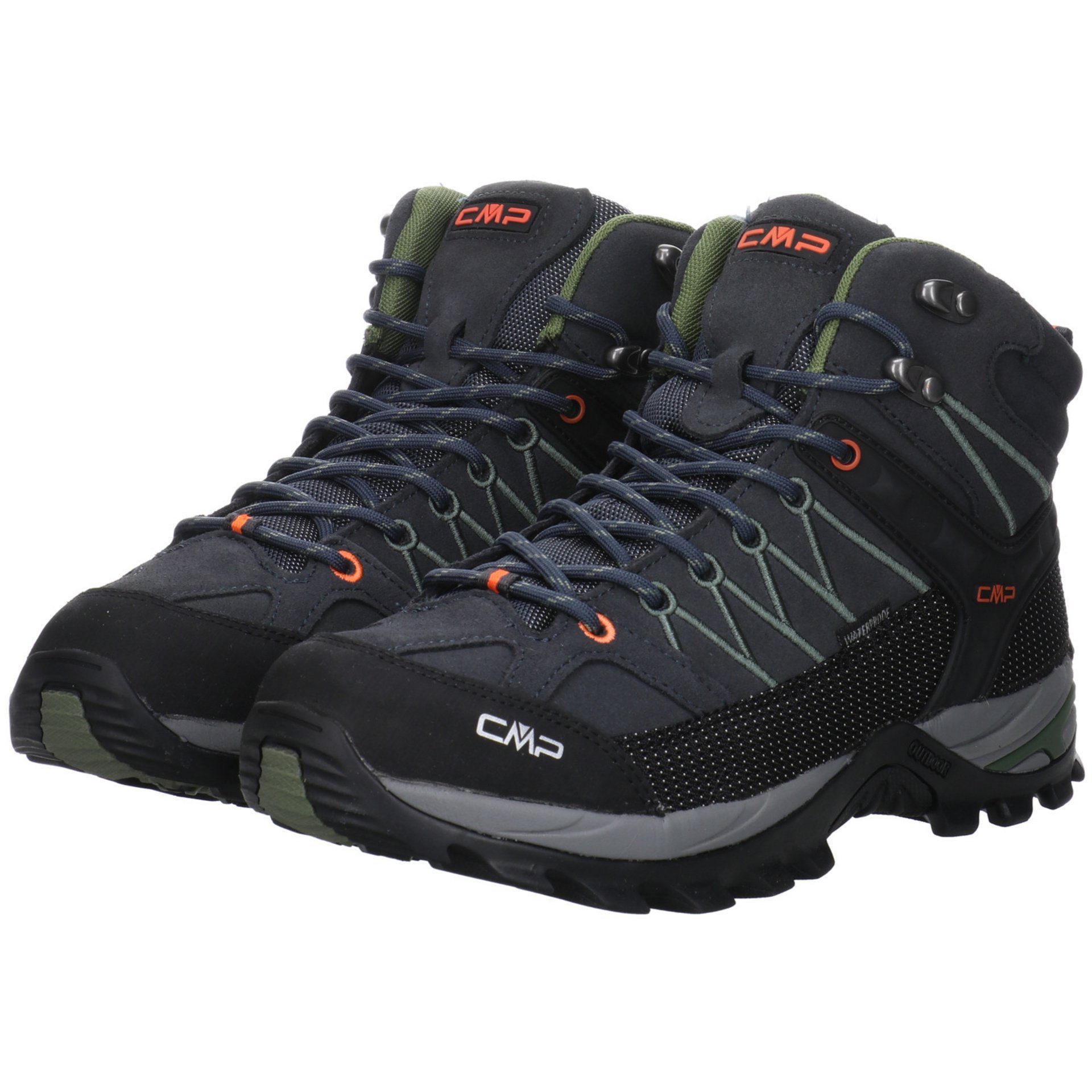 Rigel Outdoor Herren CMP Outdoorschuh ANTRACITE-TORBA Mid Leder-/Textilkombination Outdoorschuh Schuhe