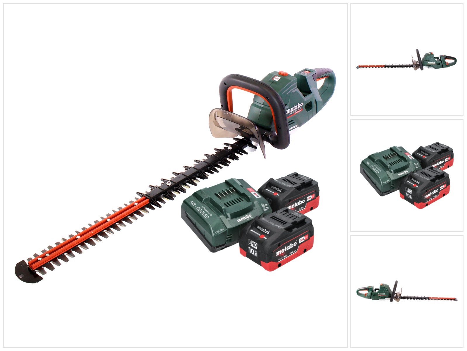 metabo Akku-Heckenschere HS 18 LTX BL 65 Akku Heckenschere 18 V 60 cm Brushless + 2x Akku 10,0