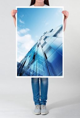 Sinus Art Poster Fotocollage 60x90cm Poster Architektur Modell eines Glasgebäudes