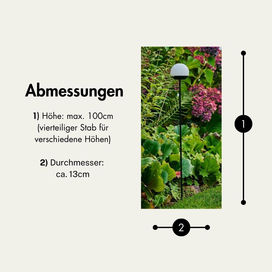 lumix LED Solarleuchte LUMIX Solar Flower Pompom, Farbwechsel, LED, Farbwechsel, Kaltweiß, Warmweiß, Solarlampe mit innenliegendem Solarpanel