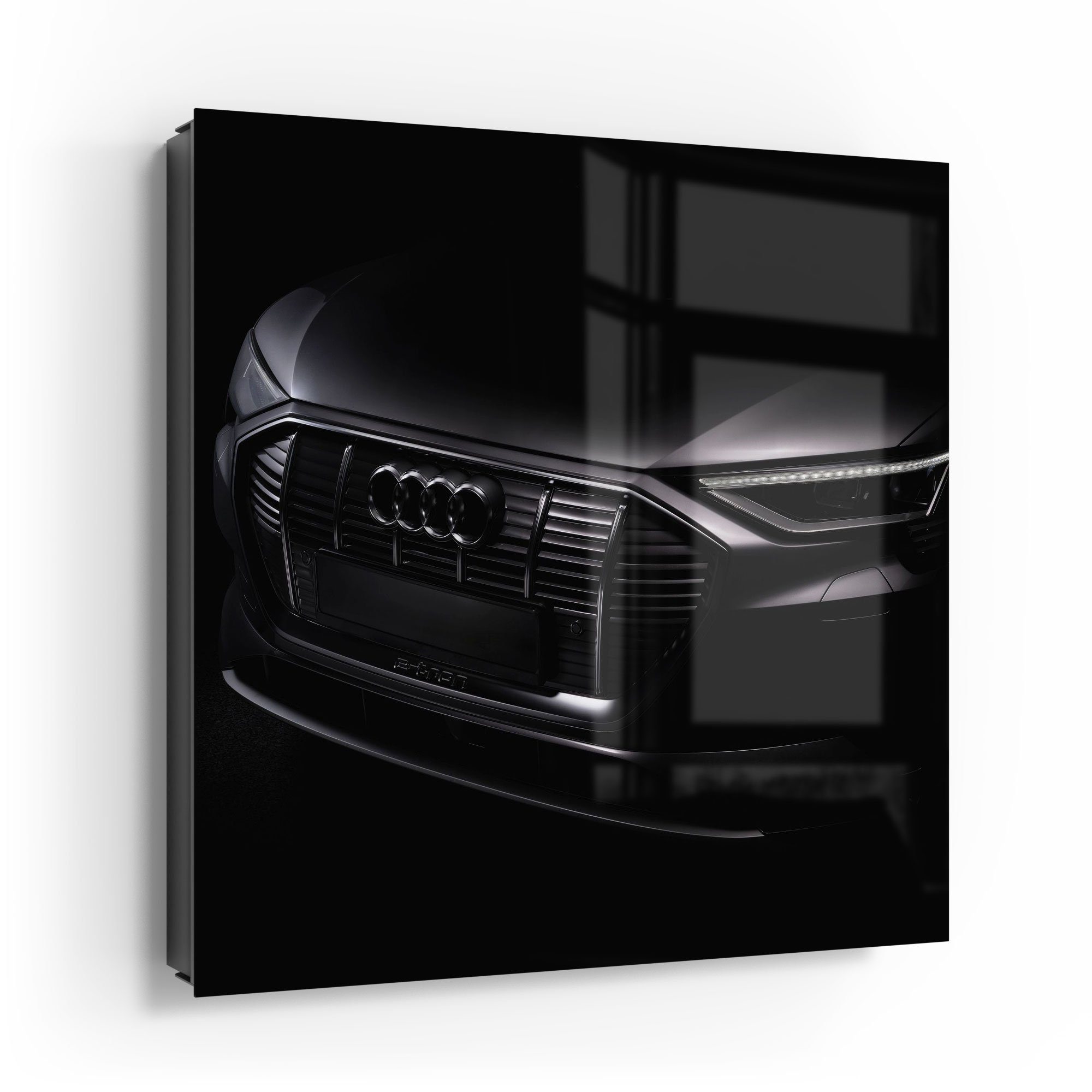 DEQORI Schlüsselkasten 'Audi Frontalaufnahme', Glas Schlüsselbox modern magnetisch beschreibbar
