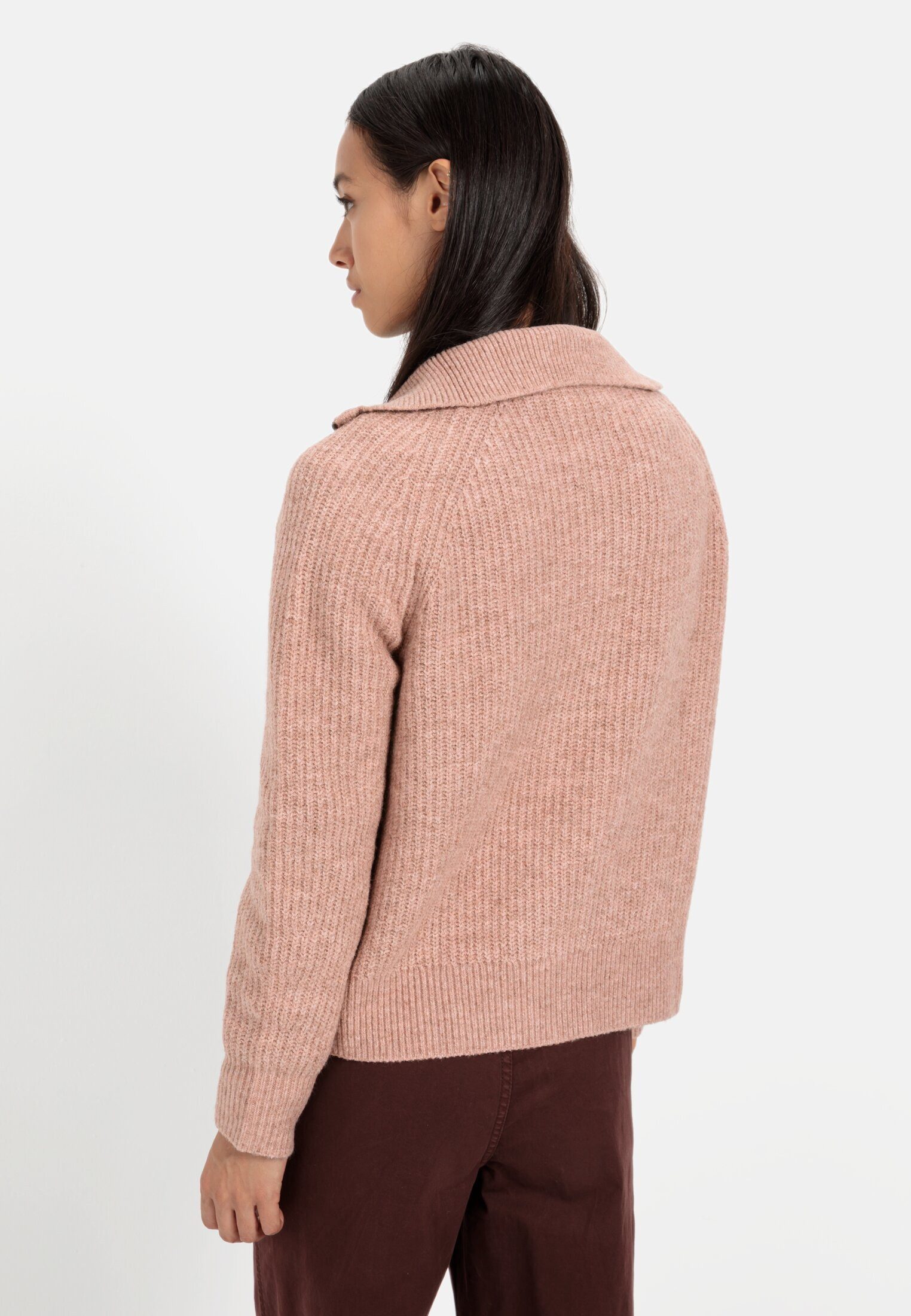 camel active Strickjacke aus recyceltem Polyester günstig online kaufen