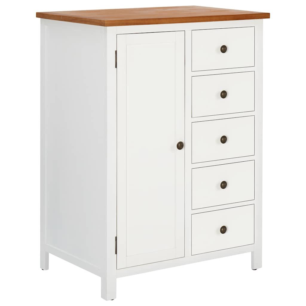 vidaXL Sideboard Kleiderschrank 76x52x105 cm Eiche Massivholz (1 St)