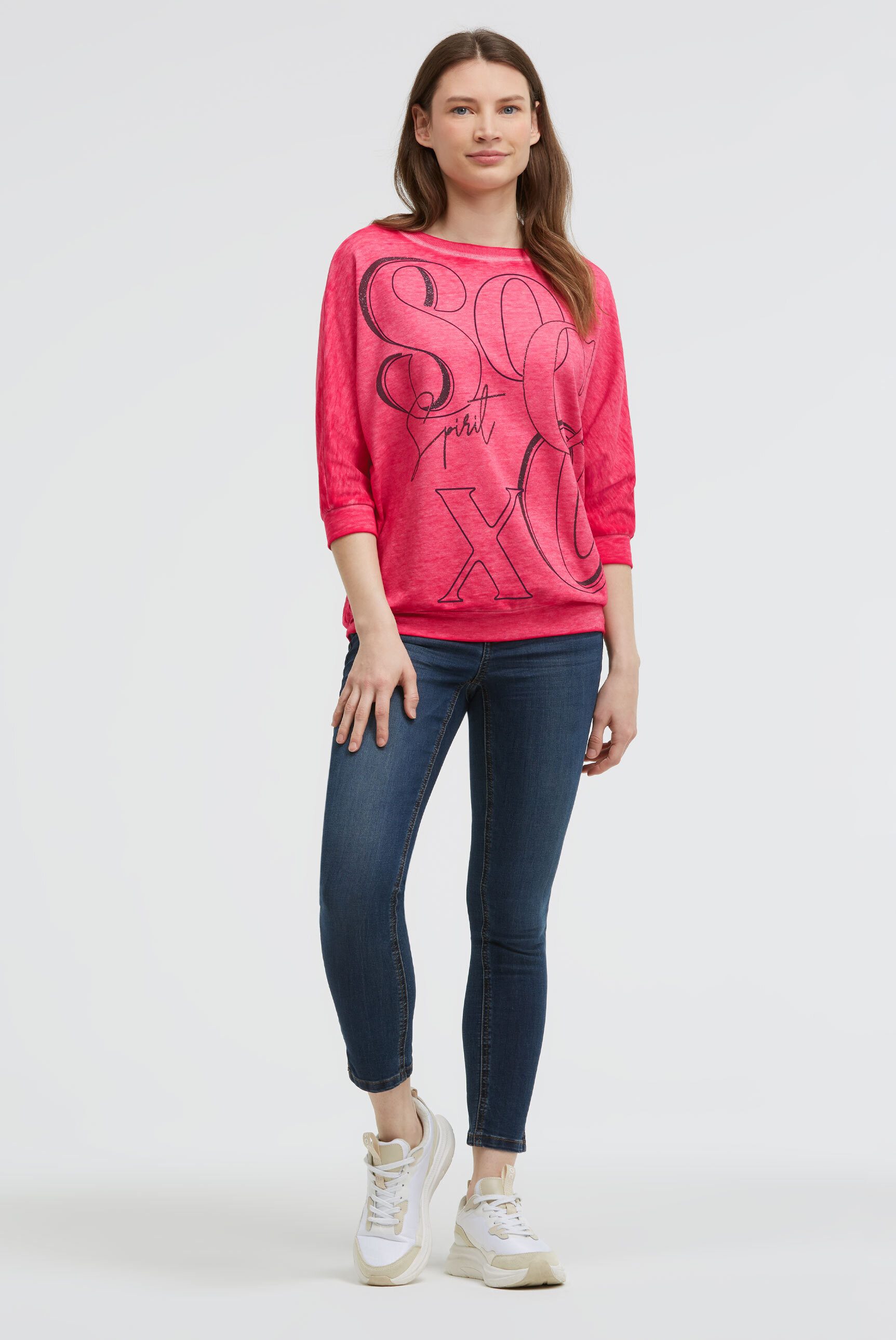 SOCCX Sweater mit Fledermausärmeln