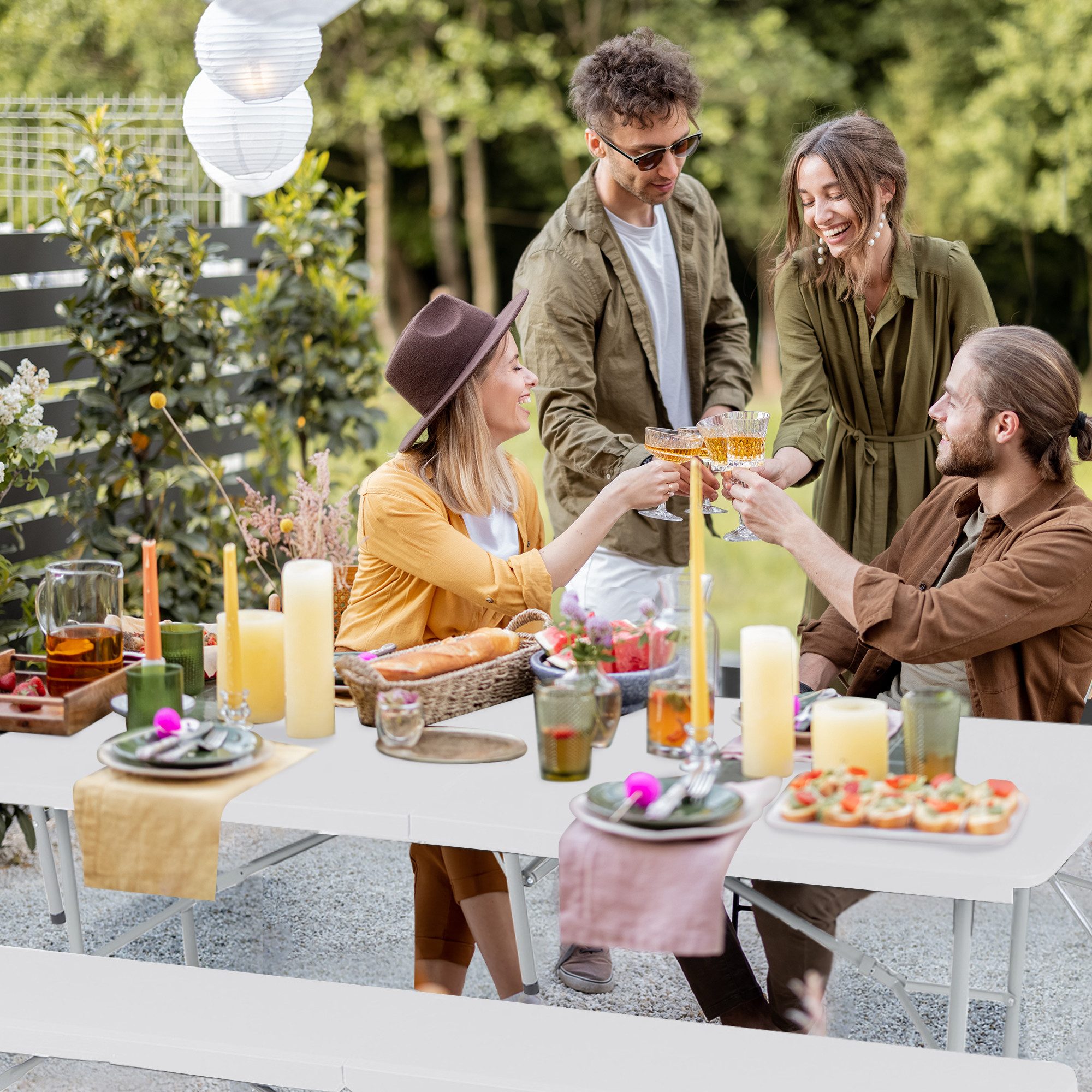 Strattore Essgruppe Buffettisch Bierzeltgarnitur klappbar Tisch günstig online kaufen