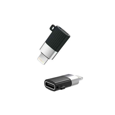 XO XO Adapter Typ-C Buchse auf Lightning wandelt USB-C zu Lightning Smartphone-Adapter