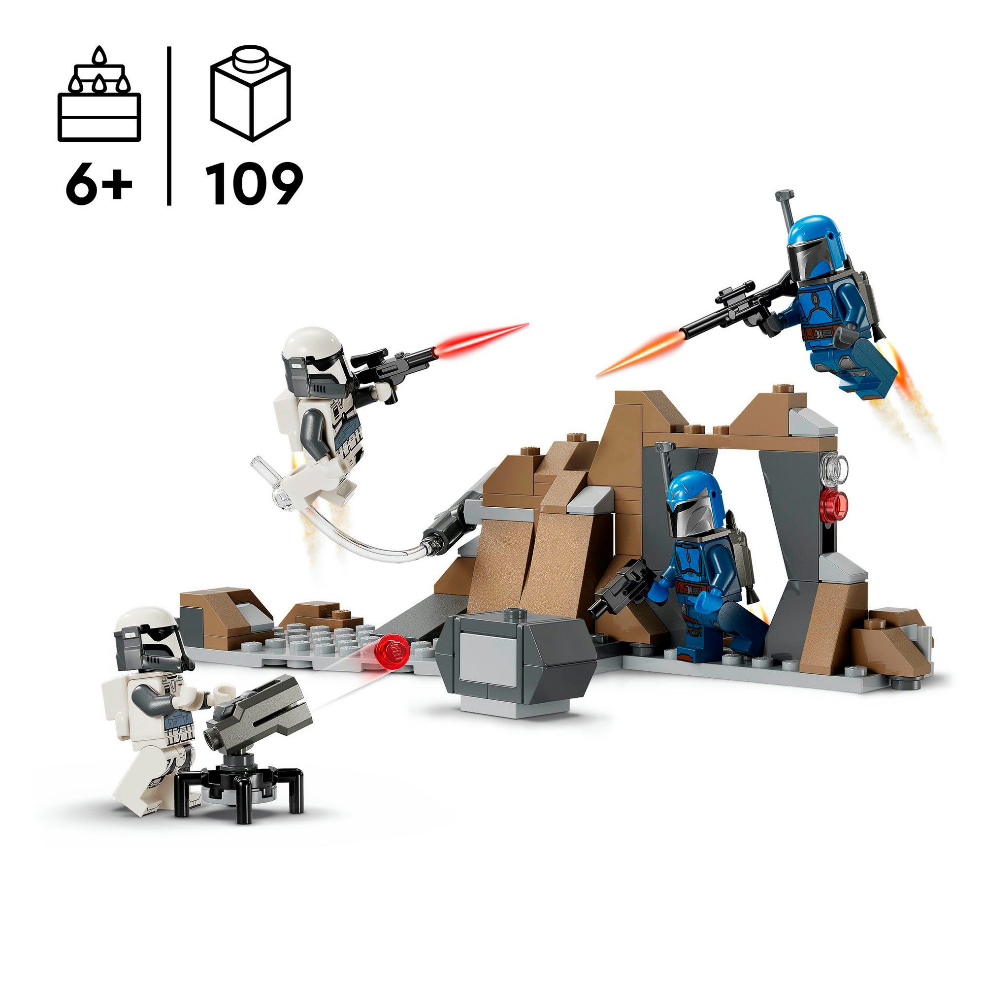 LEGO® Hinterhalt auf Mandalore™ Battle Pack (75373), LEGO Star Wars™ Konstruktionsspielsteine, (109 St), Made in Europe